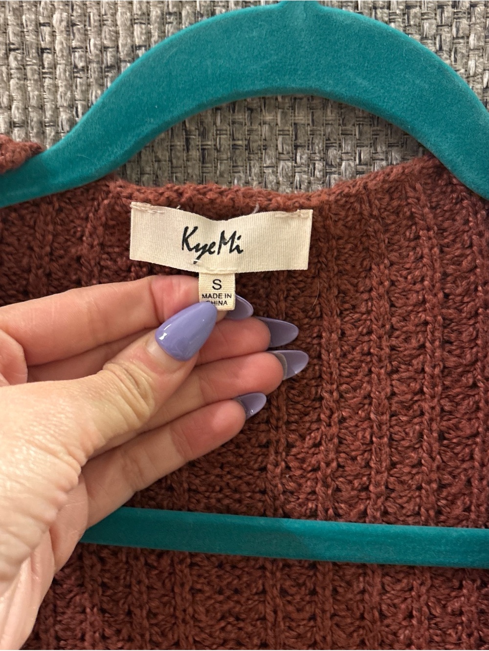 Knit Open-Front Cardigan in Rust - Picture 3 of 4